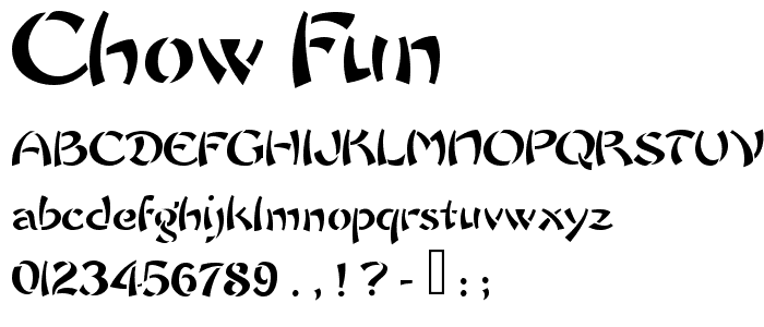 Chow Fun font